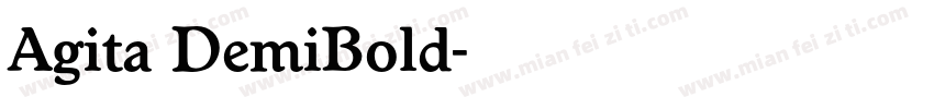 Agita DemiBold字体转换